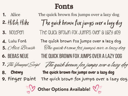 Comparison of different fonts with sample text 'The quick brown fox jumps over a lazy dog' on a white background.