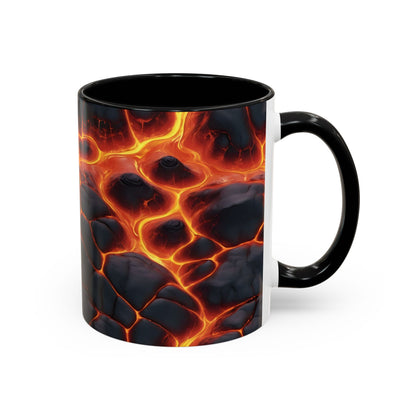 Mug with lava design on a white background