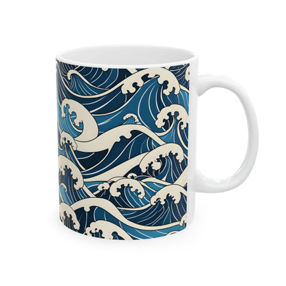 Ocean Waves Ceramic Mug — Ocean Inspired Tea Cup
